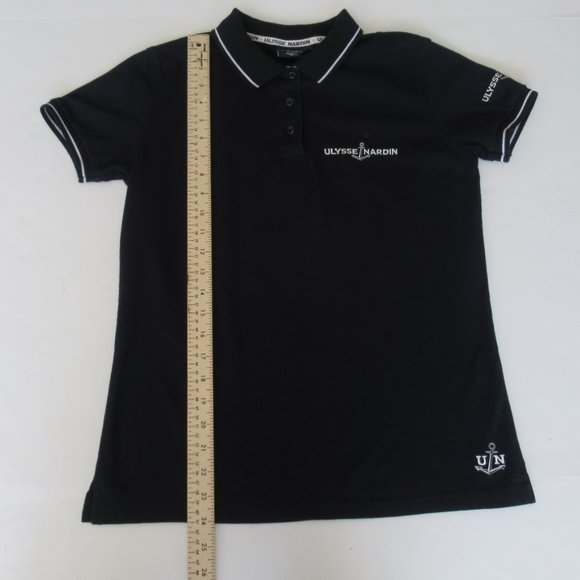 ULYSSE NARDIN Women's T-Shirt Size S Short Sleeve Embroidered Logo Cotton Blue - Picture 8 of 11